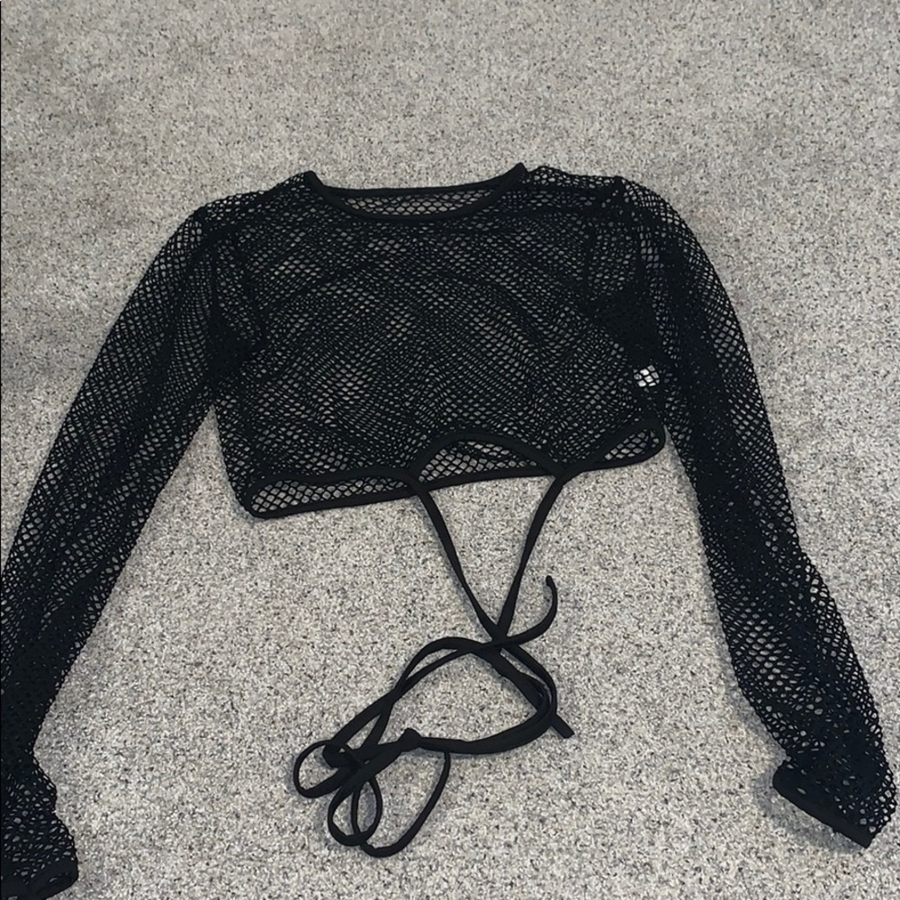 See through crop top